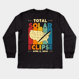 Solar Eclipse Kids Long Sleeve T-Shirt